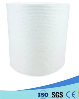 Crossed Lapped Big Dot Super Soft Viscose Polyester Spunlace Non Woven Fabric Raw Material For Disposable Wet Wipes Production